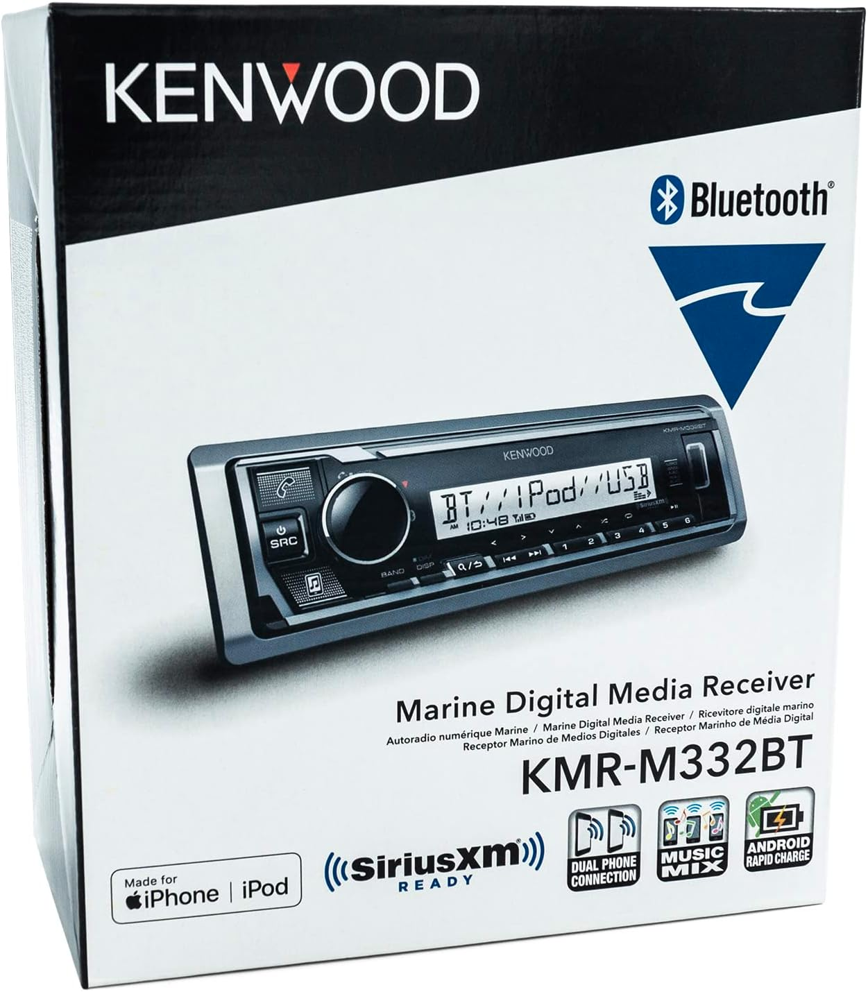 Kenwood KMR-M328BT Marine Digital Media Receiver with Alexa and Built in Bluetooth (Does NOT Play Cd'S) image number 1