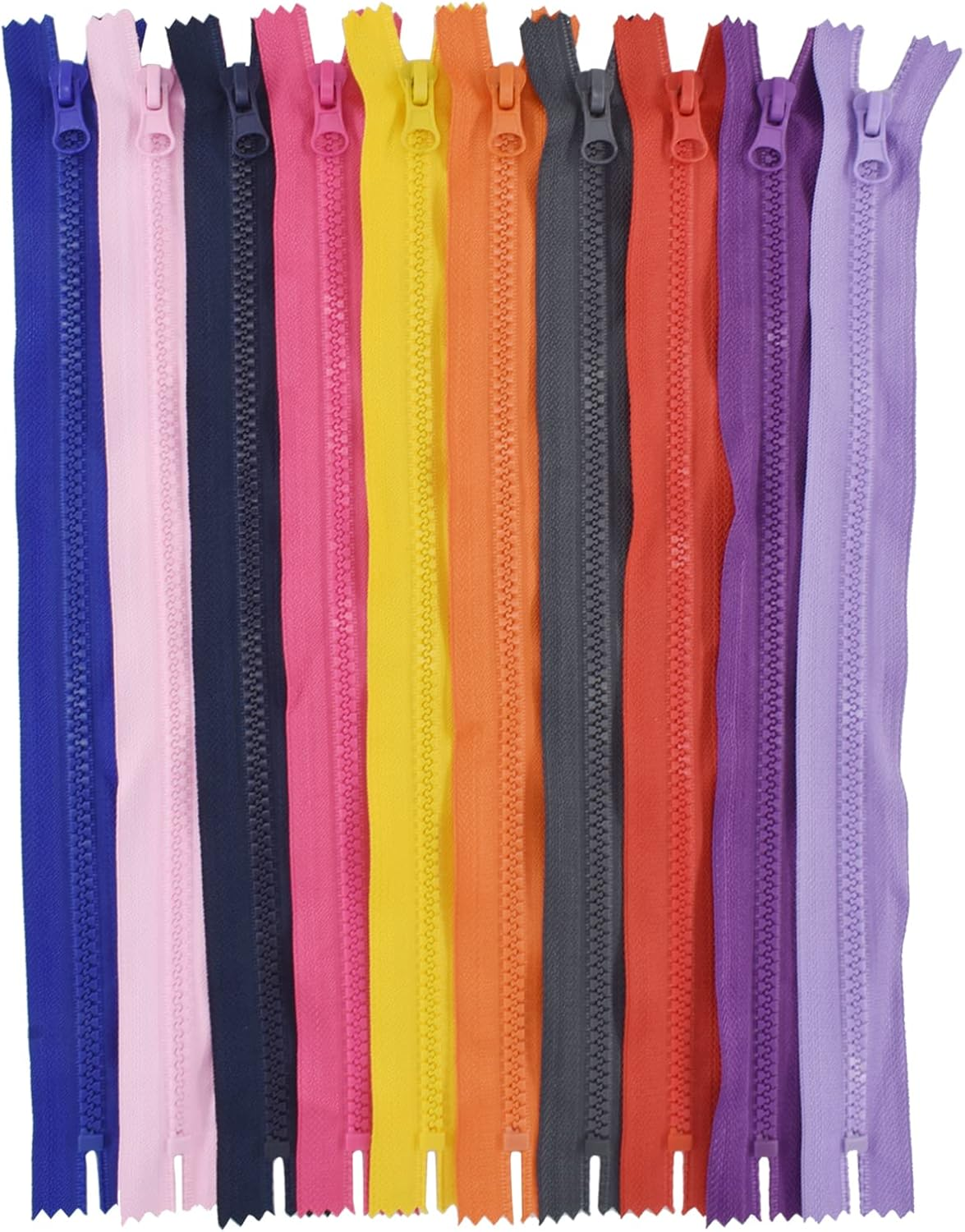20PCS #5 Resin Non-Separating Zippers Jacket Zippers 20 Colors Mixed Close-End Zippers Molded Plastic Zippers Bulk for Sewing Clothes Purse Bags Garment Home DIY Projects image number 4