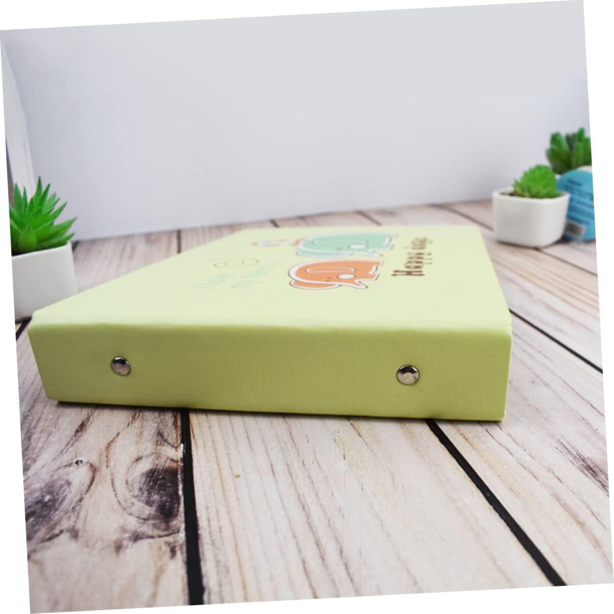 1Pc Adorable Elephant Pattern DIY Commemorative Photo Album Creative Decoration Book for Light Green Easy to Paste Pictures Present for Family and Friends image number 1