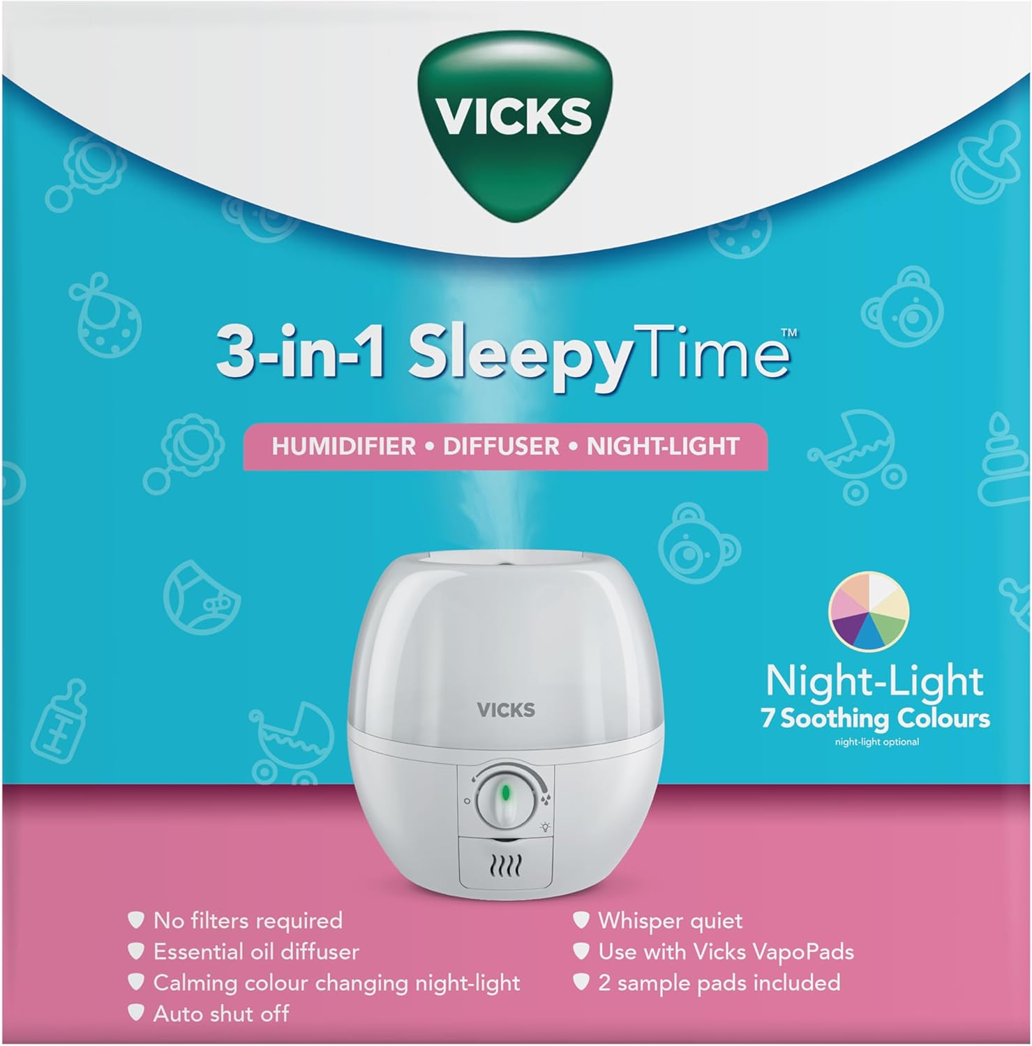 Vicks 3-In-1 Sleepytime&trade; Humidifier image number 1