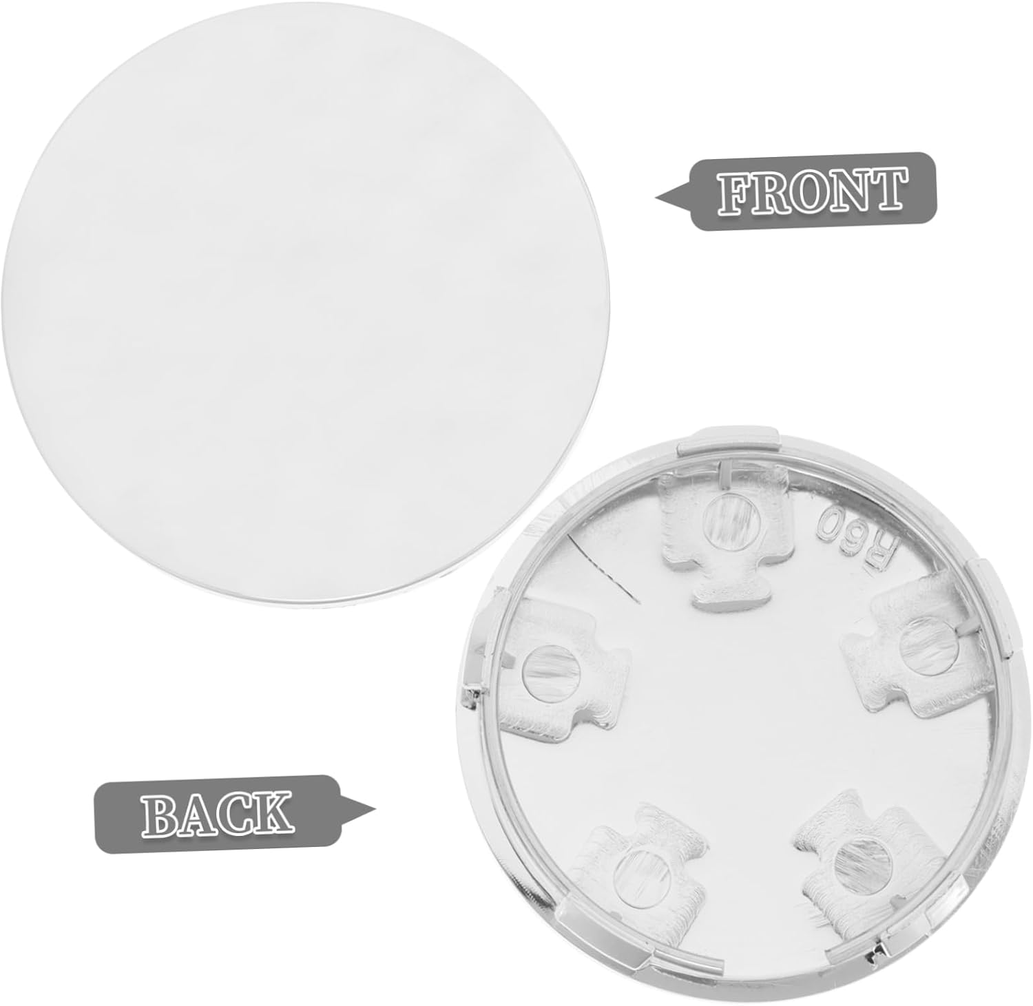 Anneome 4Pcs Car Rim Hub Caps Wheel Center Hub Covers Automotive Center Caps Easy Installation Protective Design