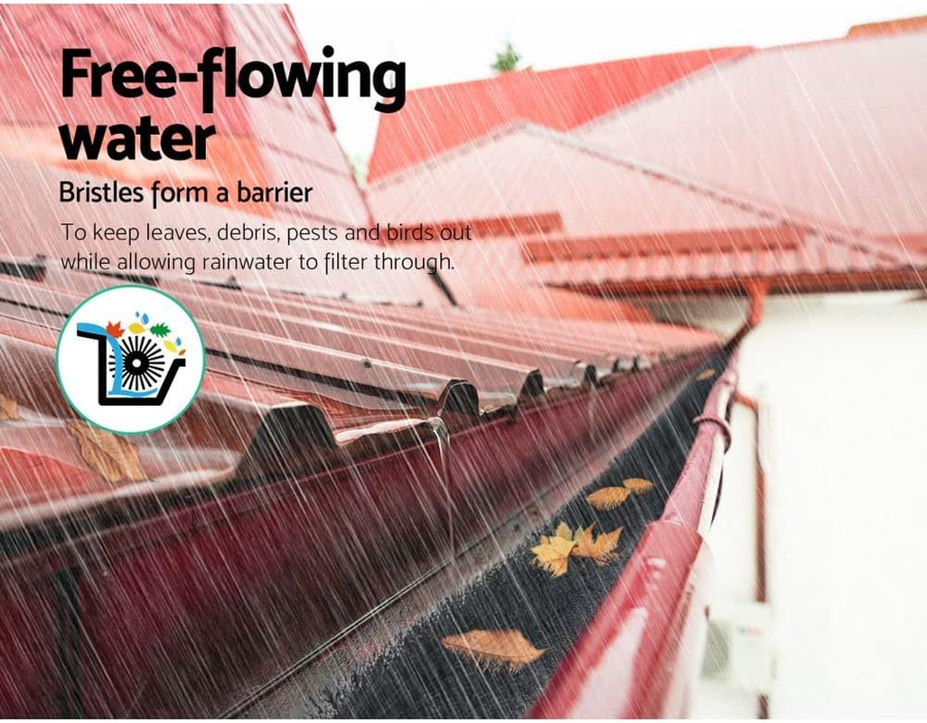 Gardeon 48 Pcs Gutter Brush Guard 92X10Cm Length Leaf Twigs Filter Home Garden image number 5