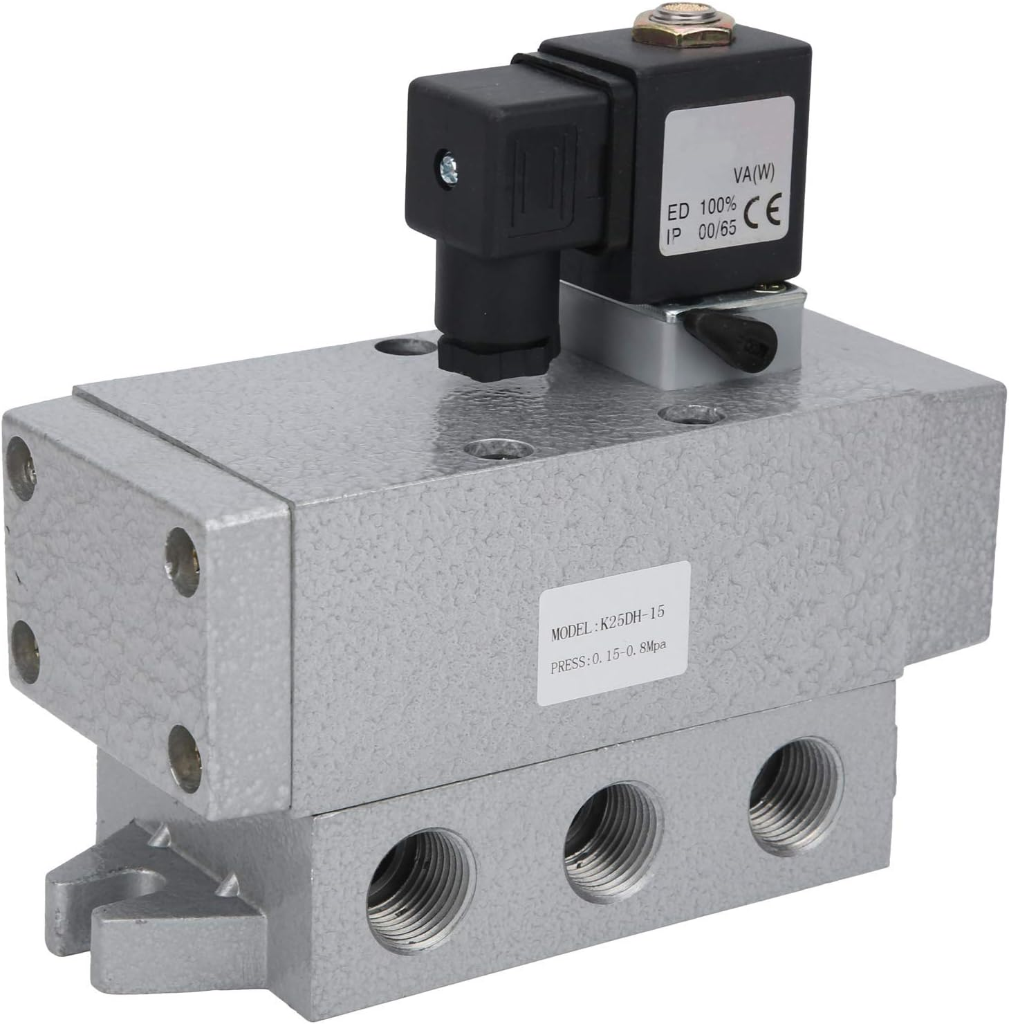 Jectse Electric Solenoid Valve,G1/2In 2 Position 5 Way Solenoid Valve,Aluminum Alloy Single Control Directional, Automatic Compensation Function for Seal Wear (DC12V) image number 5
