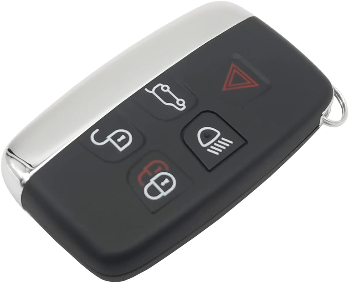 Horande Smart Car Key Cover Housing Case for Range Rover Replacement Shell for Jaguar Entry Remote Case Fob Black image number 2