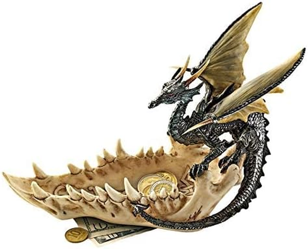 Design Toscano QS91305 Jaw of the Dragon Offering Dish, Full Color image number 4