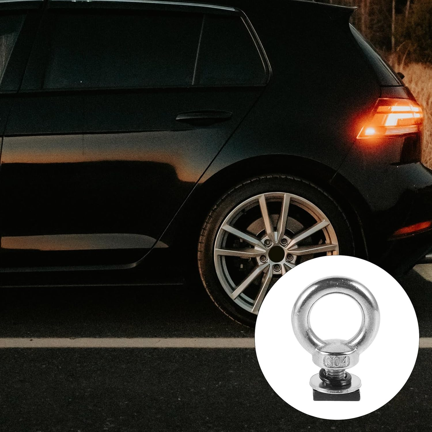 Universal Roof Rack Tie down Anchor T Slot Bolt M8 High Strength Eye Hook Screw for Vehicle Roof Platform Luggage Rack Secure Mounting and T Slot Track Accessories