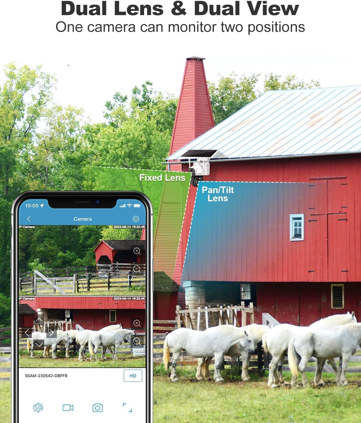 GENBOLT 3G/4G LTE Cellular Solar Security Camera Outdoor Wireless, 8W 15600Mah Battery Operated Surveillance Camera No Wifi, Dual Lens Spotlight IP Camera CCTV with SIM Card image number 3