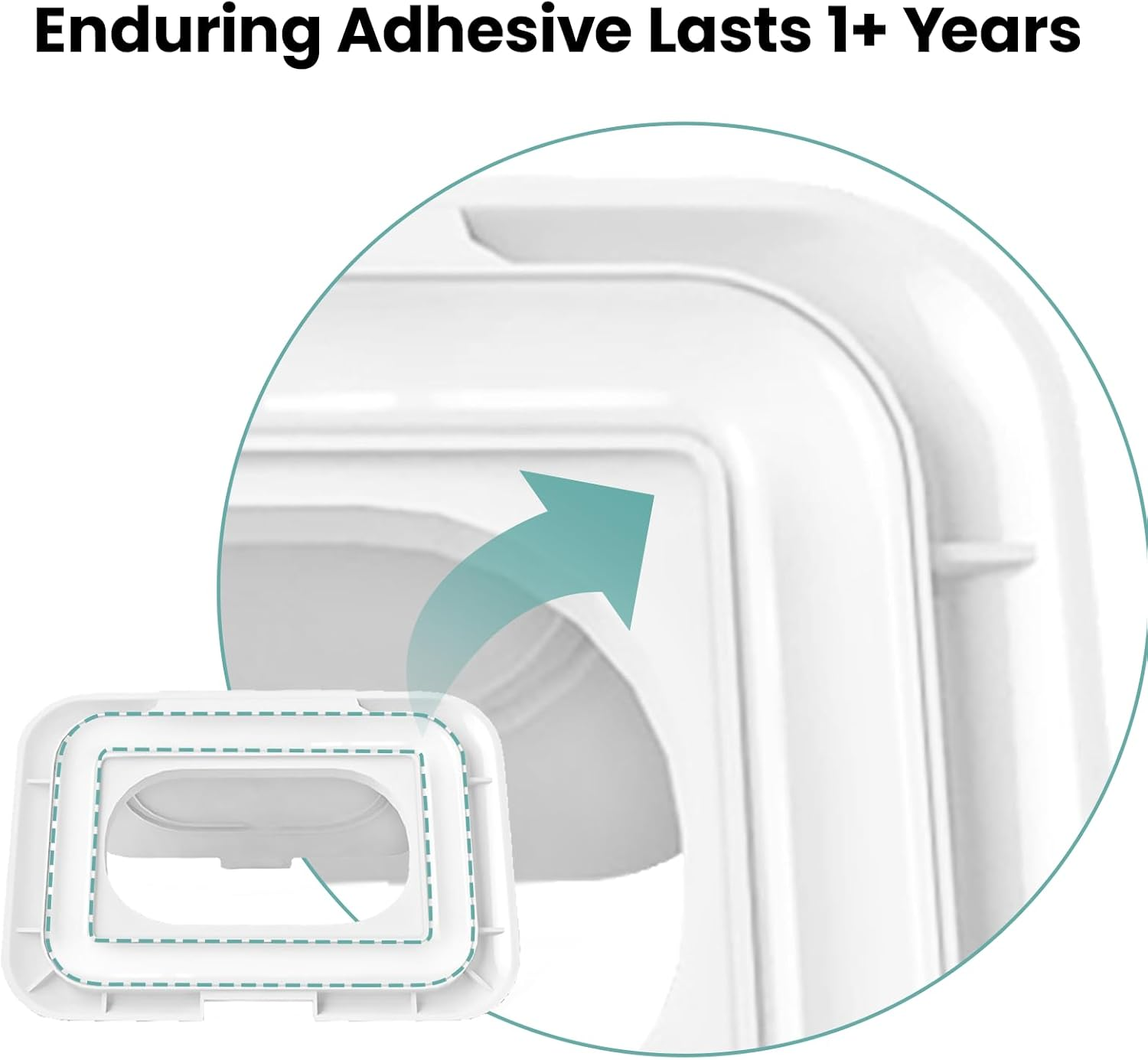 Reusable Wipes Lid for Non Flip Top Baby Wipes Refill, Reusable for over 1 Year, 2 Pcs image number 5