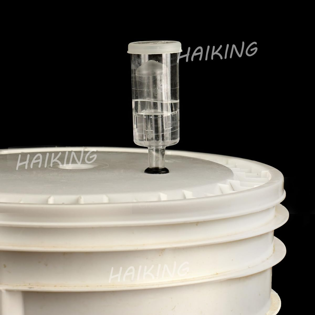 HAIKING Airlock Grommet Fermentation Lid, 50 Packs Fermenter Lid Airlock Grommet for Mason Jars, Straws, Airlock, Beer, Wine (Black) image number 5