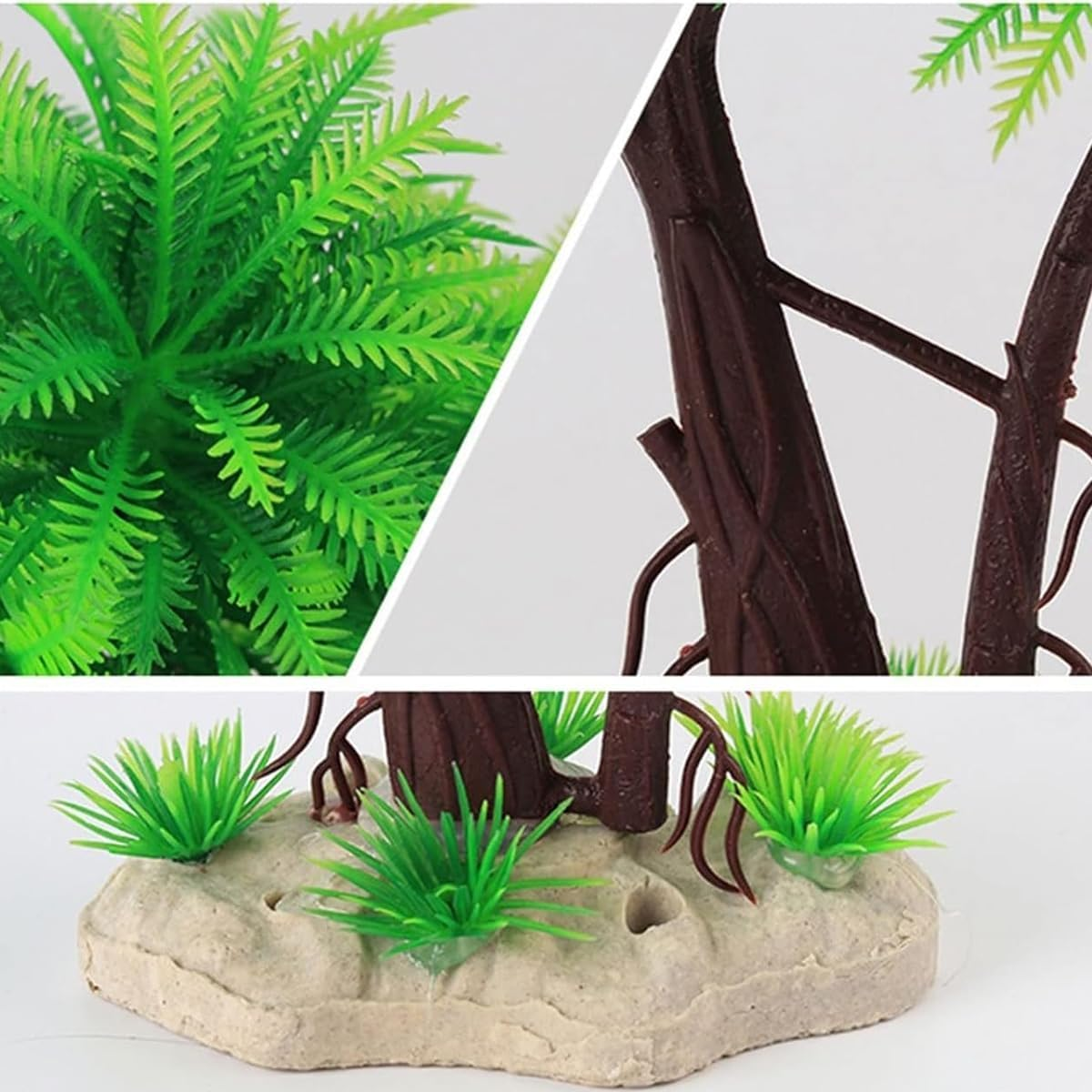 AIMALL Vibrant Aquarium Decor: Fish Tank Simulation Water Plants, Durable Plastic Bonsai Ornaments, Easy Setup, Ideal for Aquascaping, Non-Fading &ndash; 7.48 Inches Tall image number 1