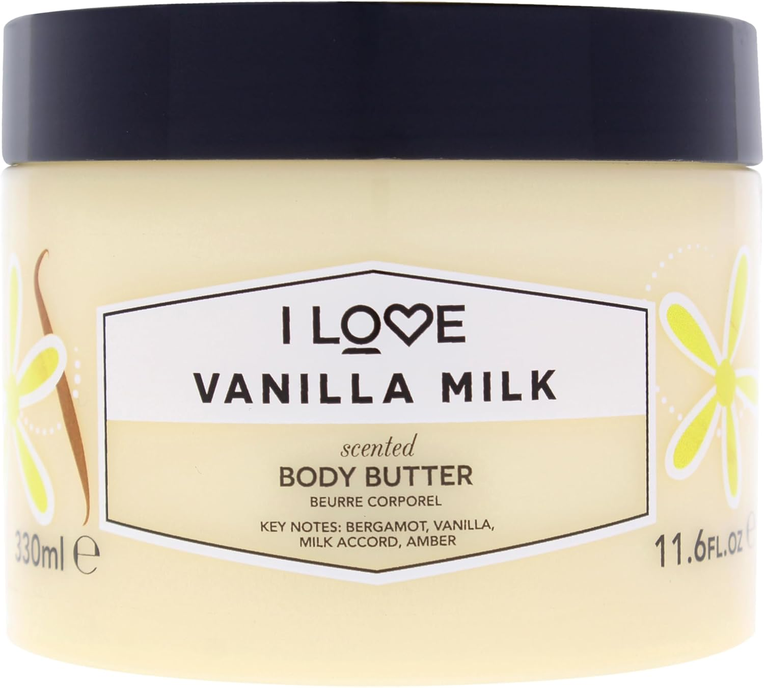 I Love Vanilla Milk Scented Body Butter, Packed with Shea Butter & Coconut Oil to Regenerate & Nourish the Skin, 85% Naturally Derived Ingredients, Vegan-Friendly 11.16 Fl Oz image number 1