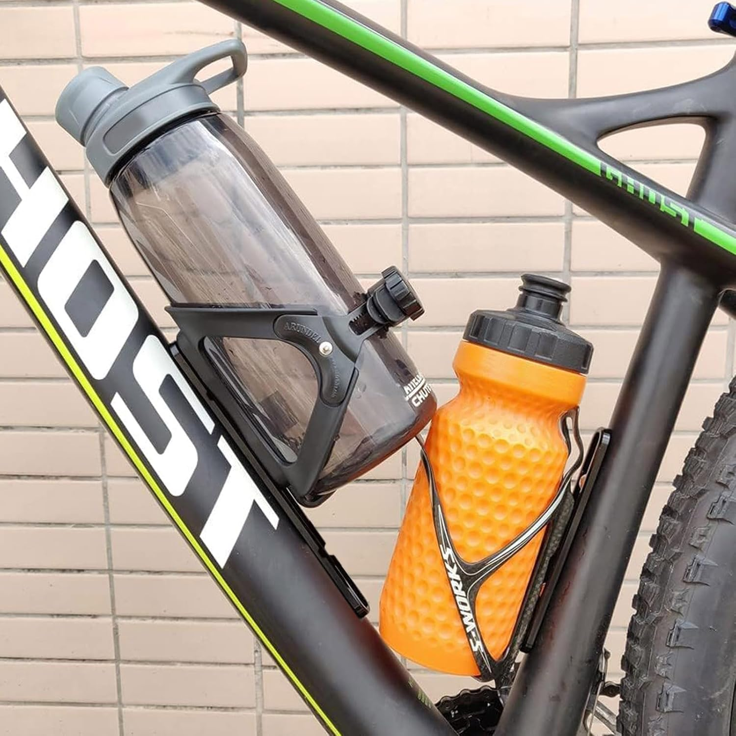 Bike Bottle Cage Adapter 3 Slots, Bike Water Bottle Mount Bracket Adapter for Bicycle with Screws and Hex Wrench, Adjustable