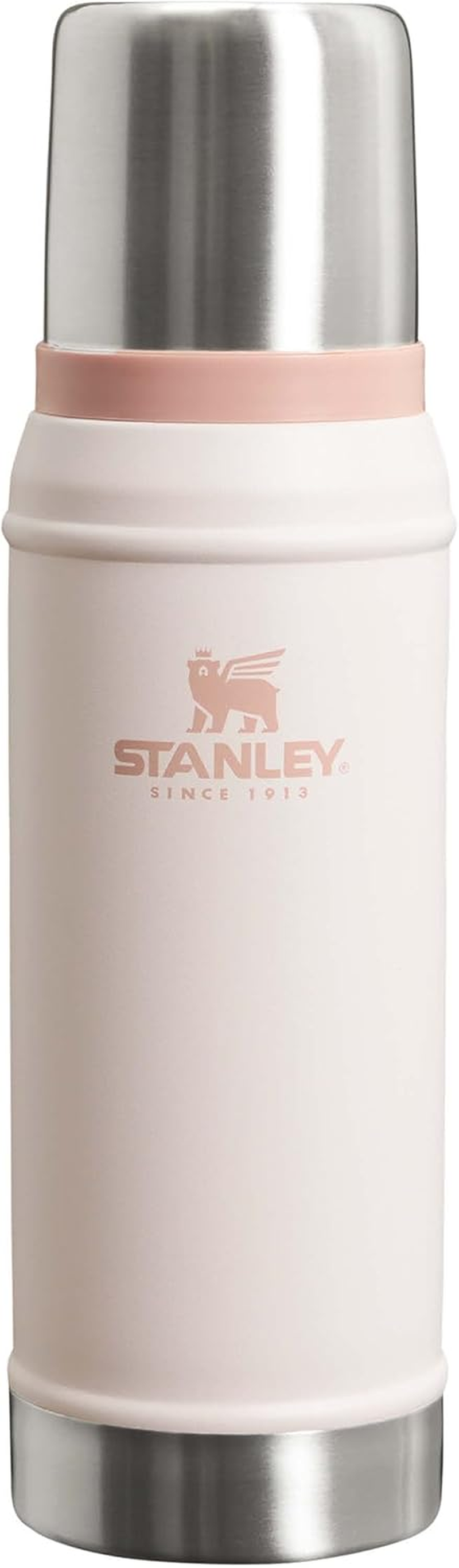 Stanley Classic Legendary Thermos Flask 0.75L - Keeps Hot or Cold for 20 Hours - Bpa-Free Thermal Flask - Stainless Steel Leakproof Coffee Flask - Flask for Hot Drink - Dishwasher Safe - Rose Quartz