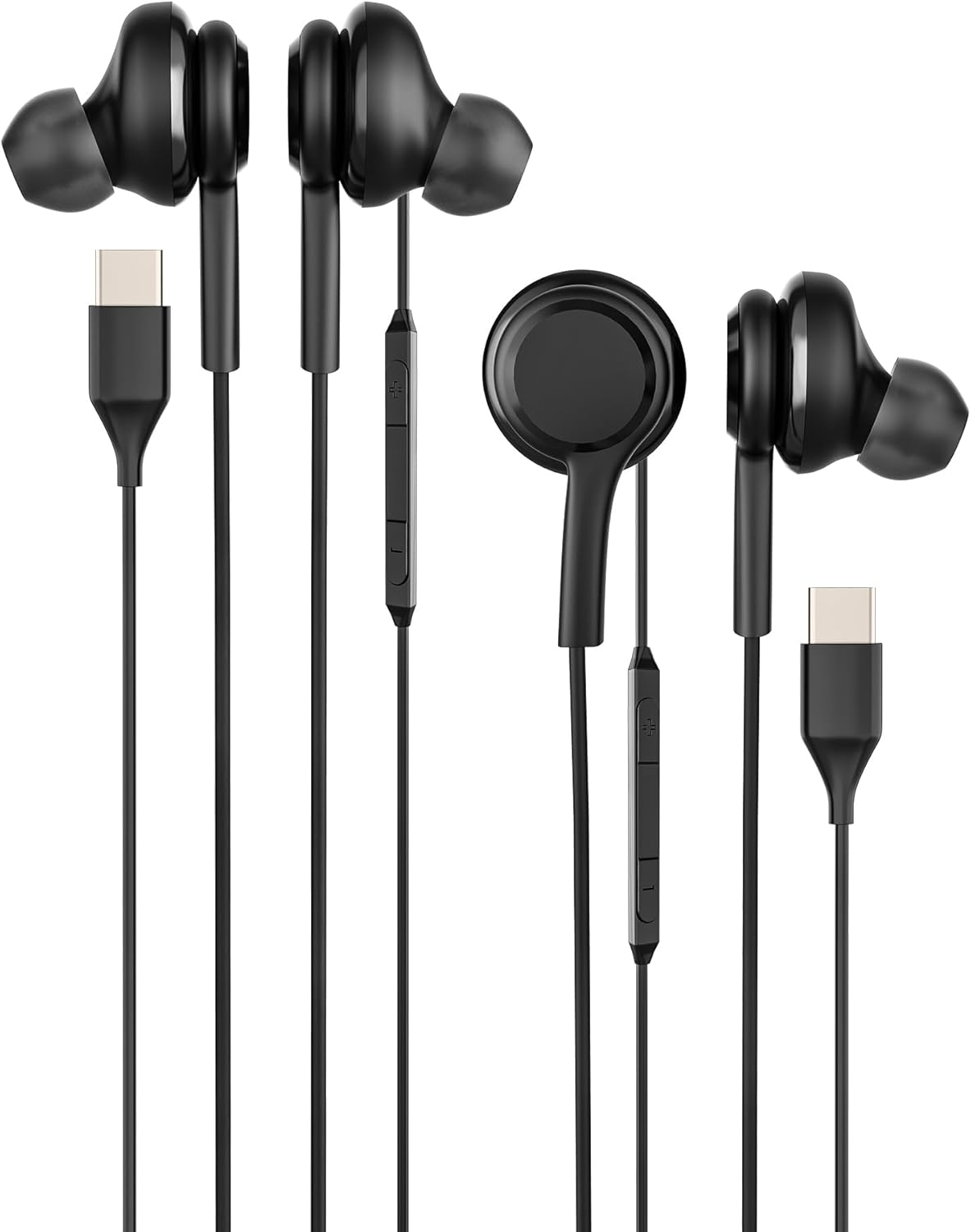 USB C Headphone (2 Pack) for Phone 16 15 Pro Max Type C Audio Cable Jack Plug Headphone Type C Compatible with Samsung S24 S23 Microphone Wired Android Tablet PC for Pad Headphones image number 5