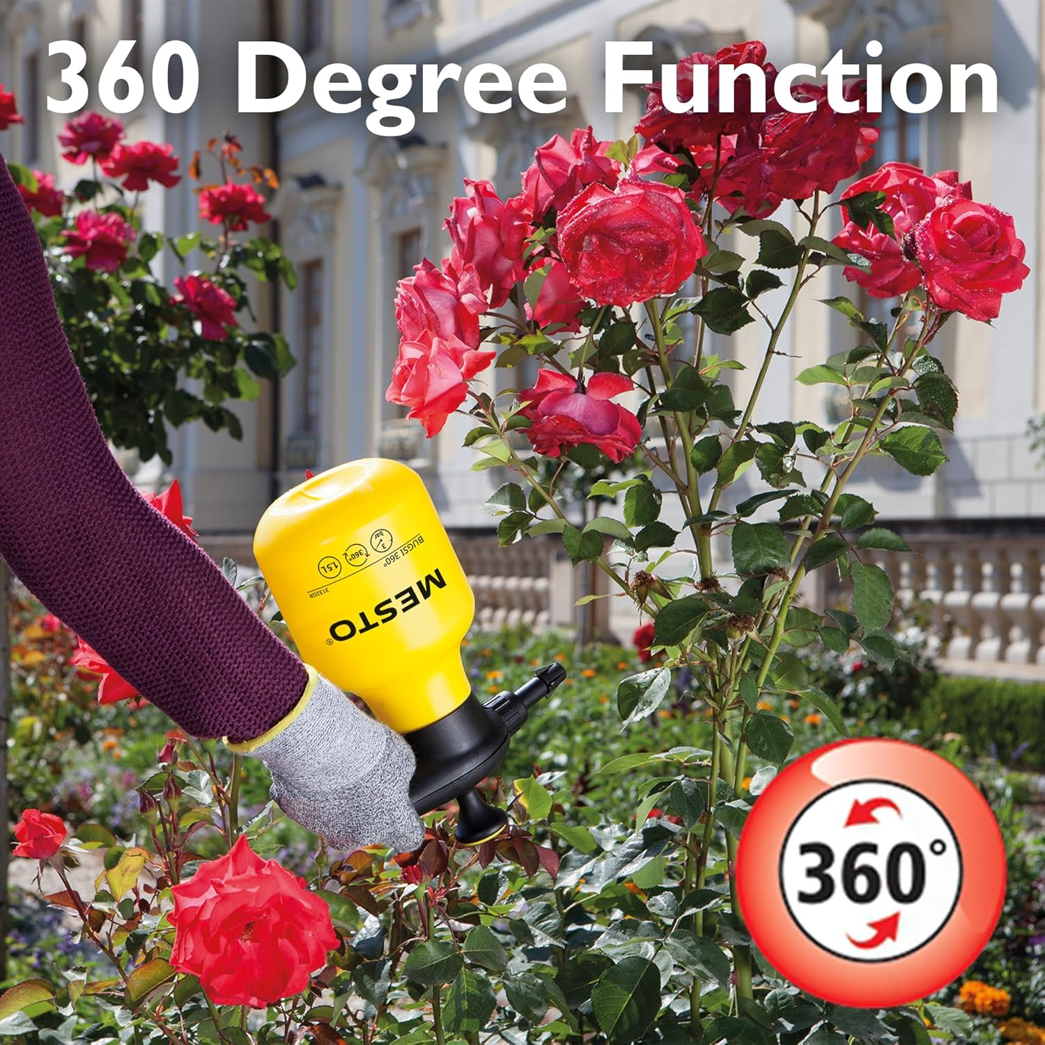 Mesto 3132 GR Bugsi Pressure Sprayer, Yellow/Black, 28X12X12 Cm image number 3