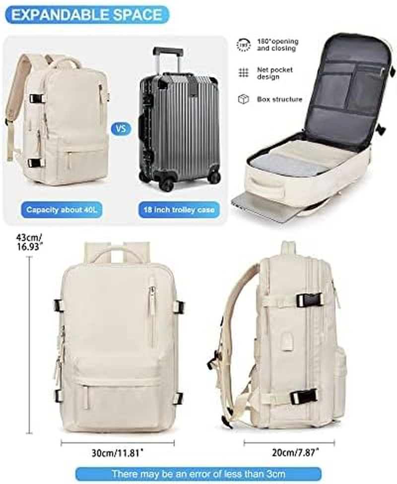 VGCUB Large Travel Work Business Backpack Carry on Flight Approved Laptop Backpack for Women Men Mochila De Viaje image number 5