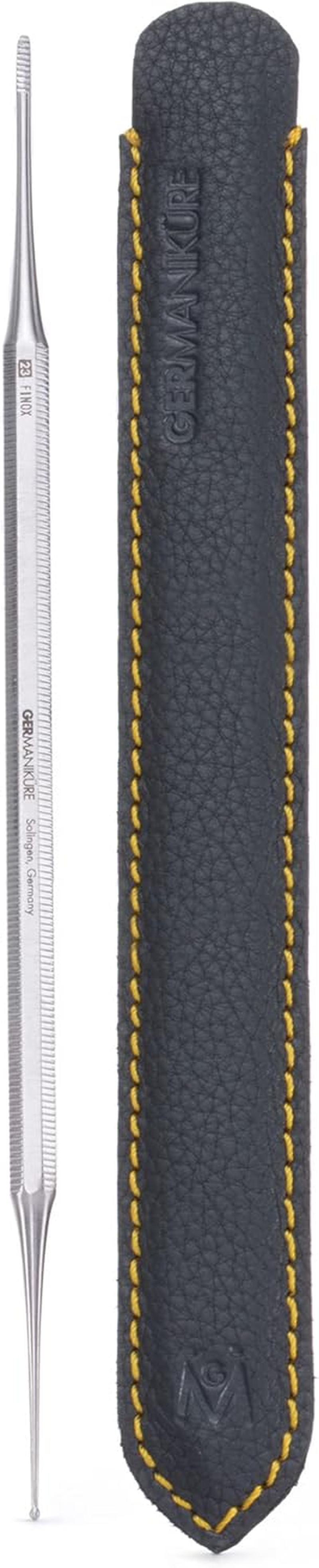 GERMANIKURE Nail Art Dotting Tool & File in Leather Case, Made in Solingen Germany image number 1