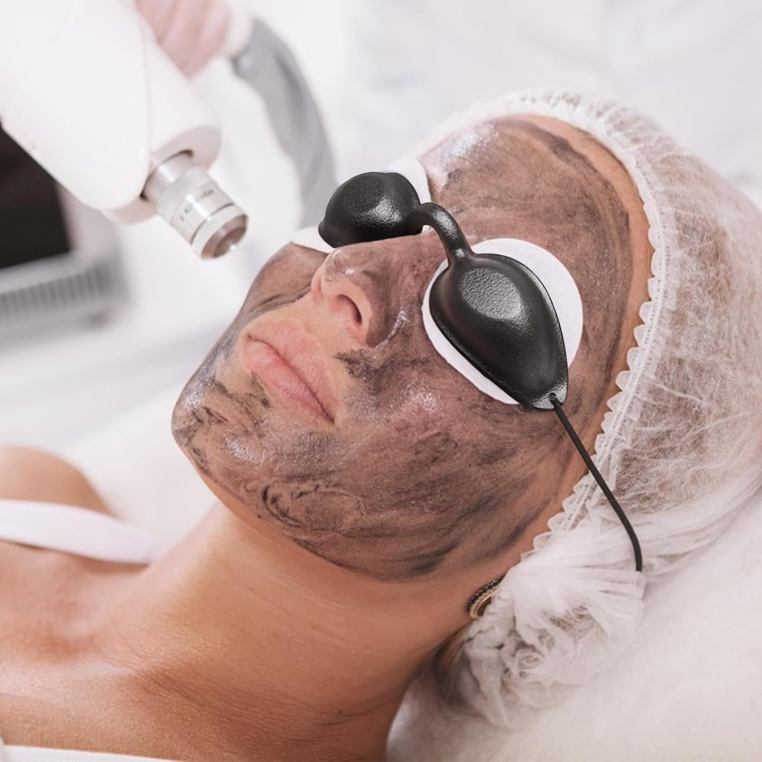 Glasses Goggles, Safety Tanning Goggles, Durable Eye Patch Light Protection Eyewear for UV Red Blue Light Eyepatch image number 3