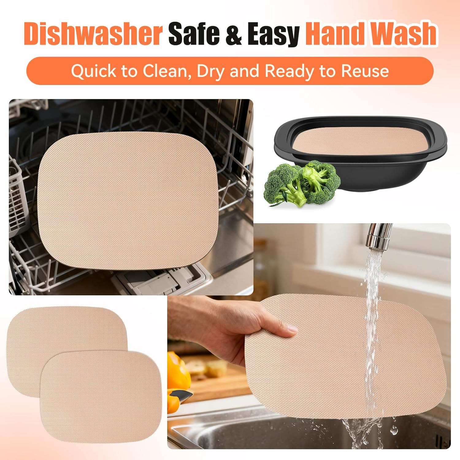 Set of 2 Permanent Baking Foil for Thermomix TM7 Varoma, Reusable Baking Paper, Non-Stick Baking Mat, Heat Resistant up to 250 &deg;C, Dishwasher Safe, Accessories for TM7 Varoma