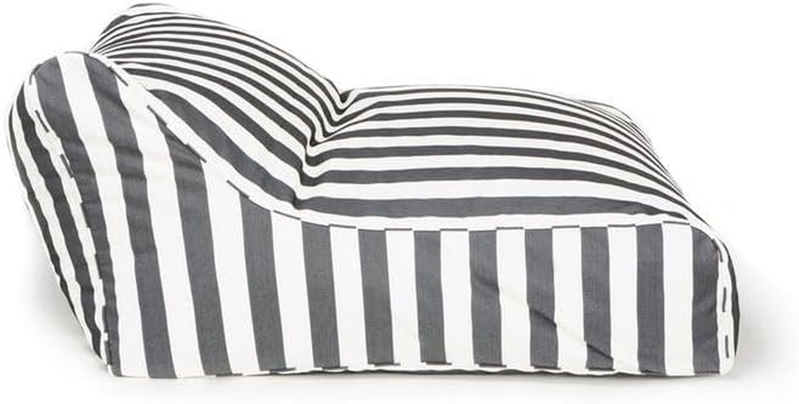 Billy Fresh Hang Out Outdoor Beanbag, 120 Cm Length X 110 Cm Width X 70 Cm Height, Black/White Stripe image number 1