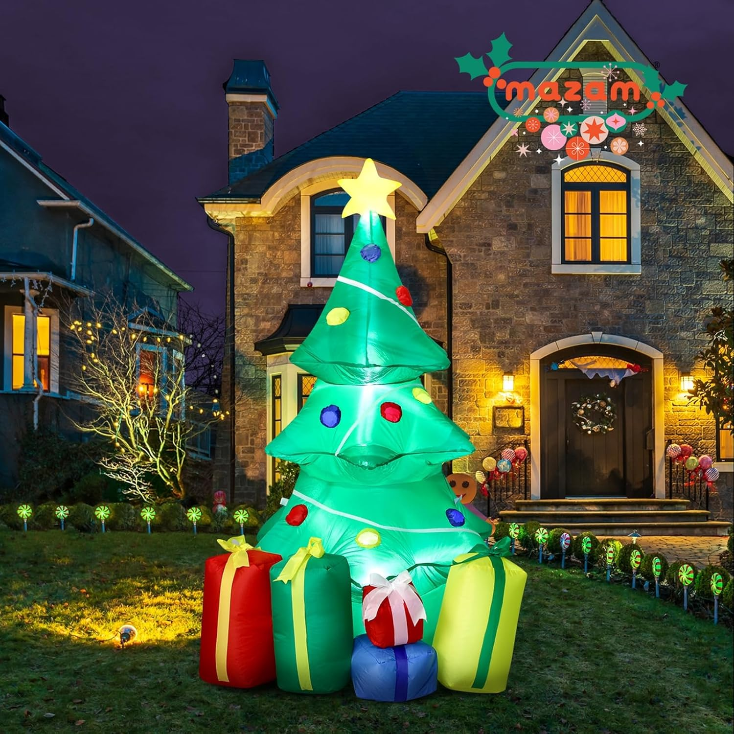 Tinseltown Christmas Inflatable Tree Gifts 1.5M Xmas Decorations LED Lights Outdoor image number 4