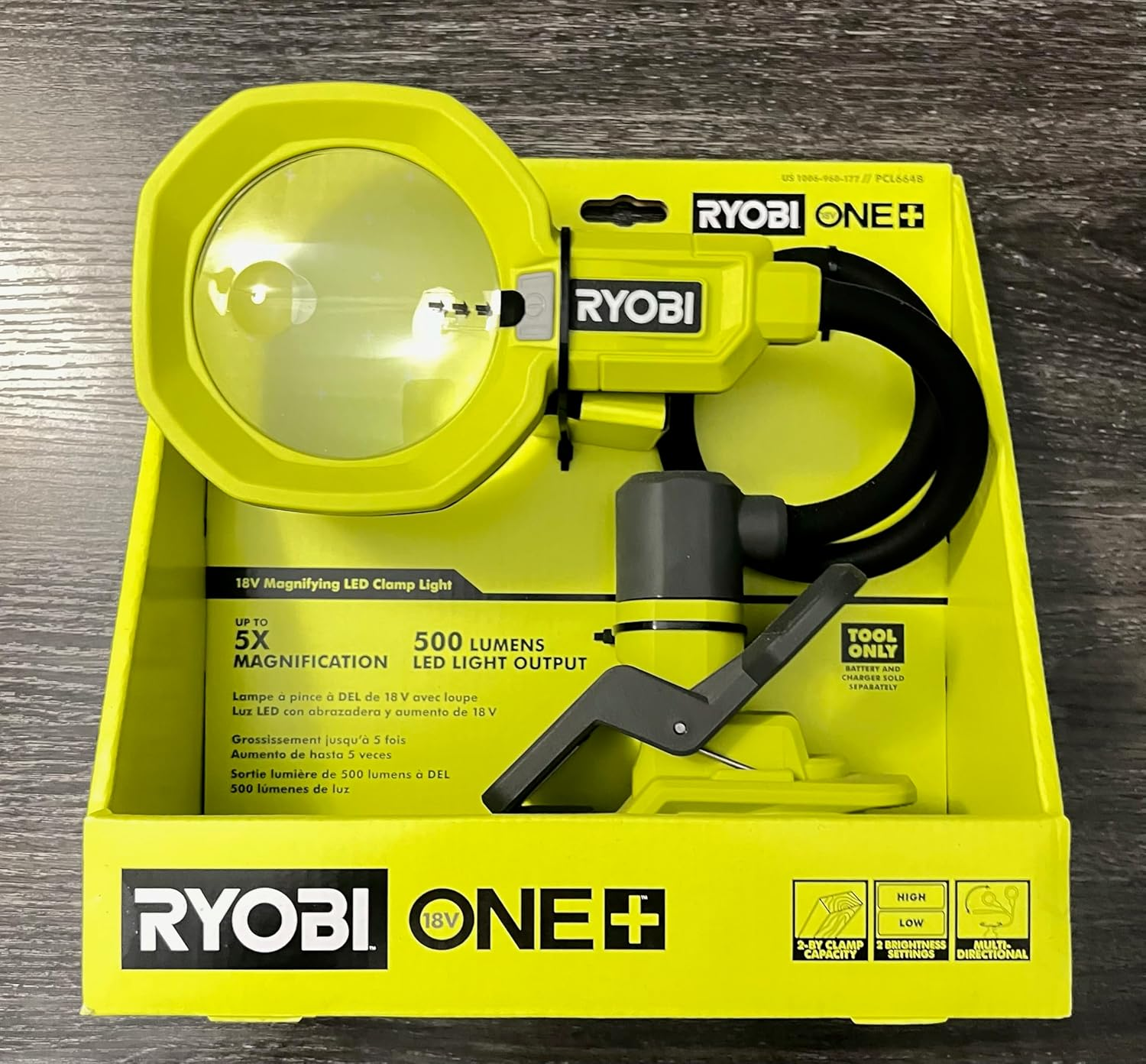 RYOBI ONE+ 18V LED Magnifying Clamp Light (Tool Only)