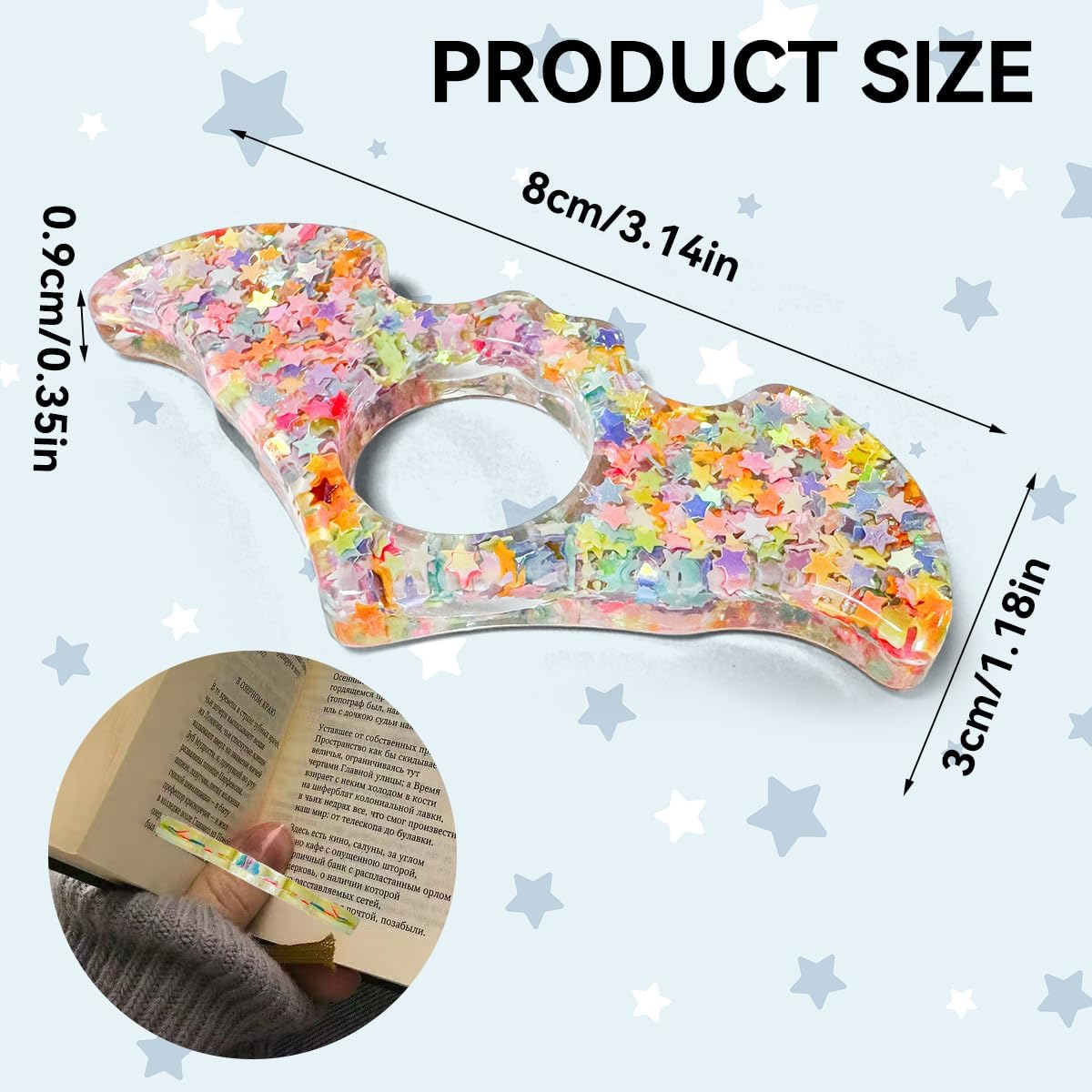 HAIKING Page Holders, 3 PCS Thumb Book Holders for Readers, Book Lovers, Bookworm (8 Cm/3.14 In) image number 4