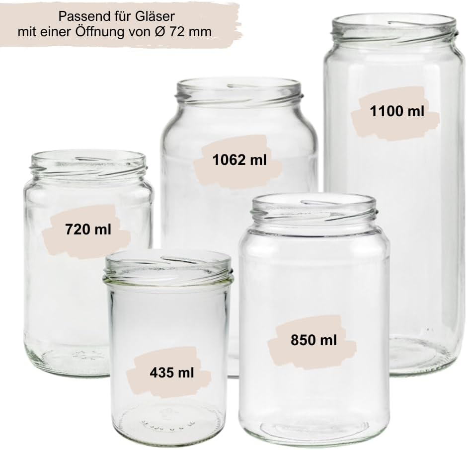 Mikken Twist-Off Replacement Lids for Jam Jars 82 X 8.5 Cm Gold Pack of 10 image number 1