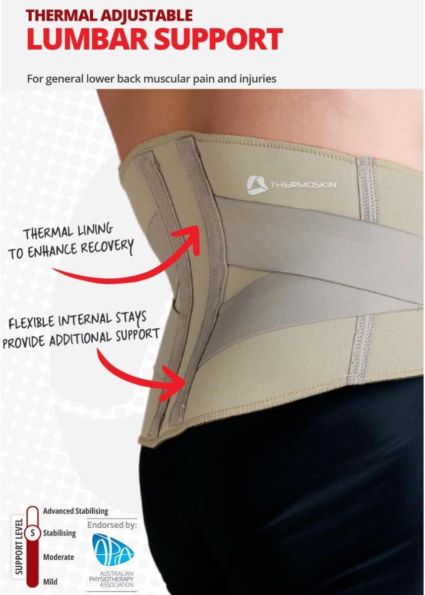 Thermoskin Thermal Adjustable Lumbar Support, Beige, XL image number 6