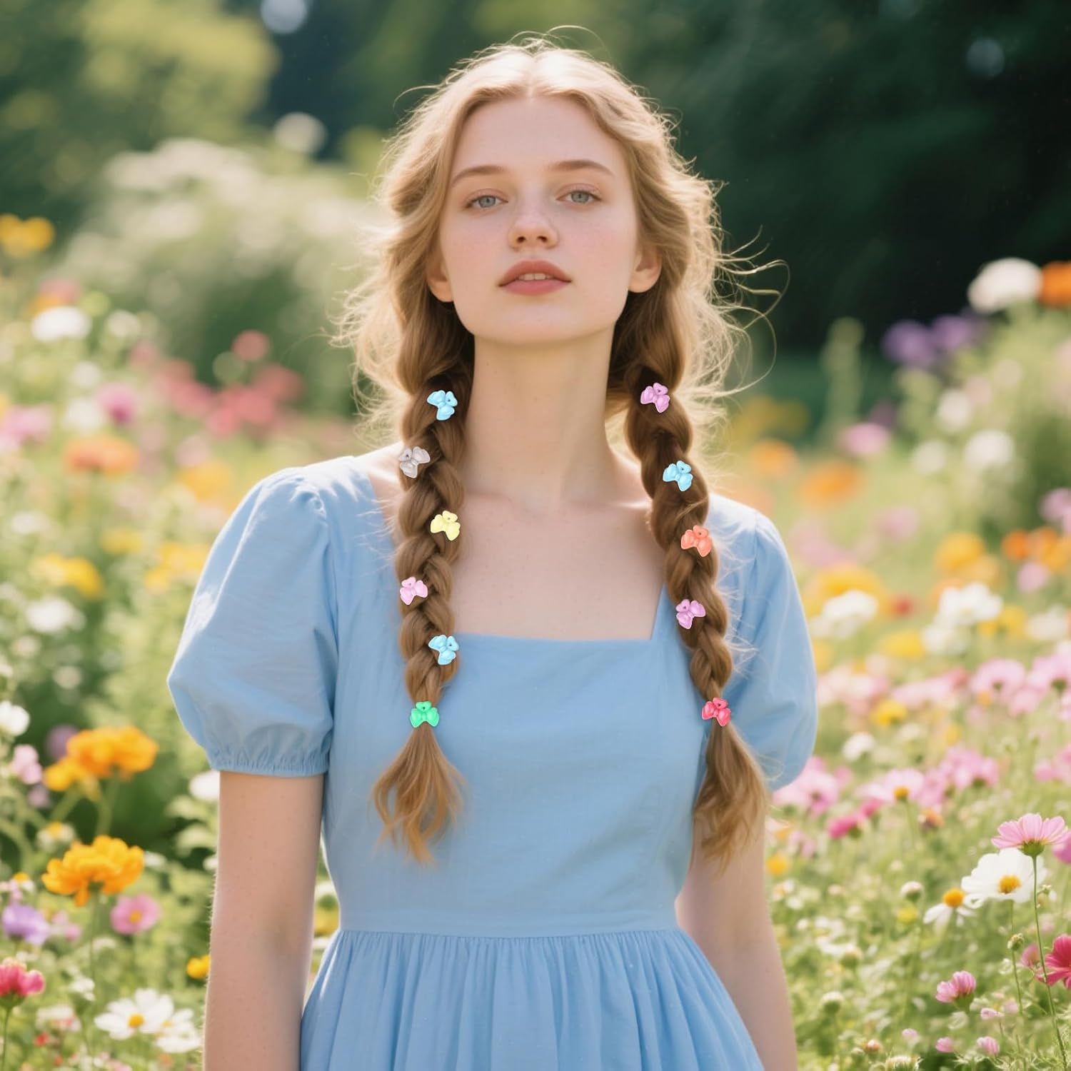 Srotmirw Small Women'S Hair Clips, Pack of 100 Butterfly Knot Hair Clips, Small for Women and Girls to Choose from in Everyday Life