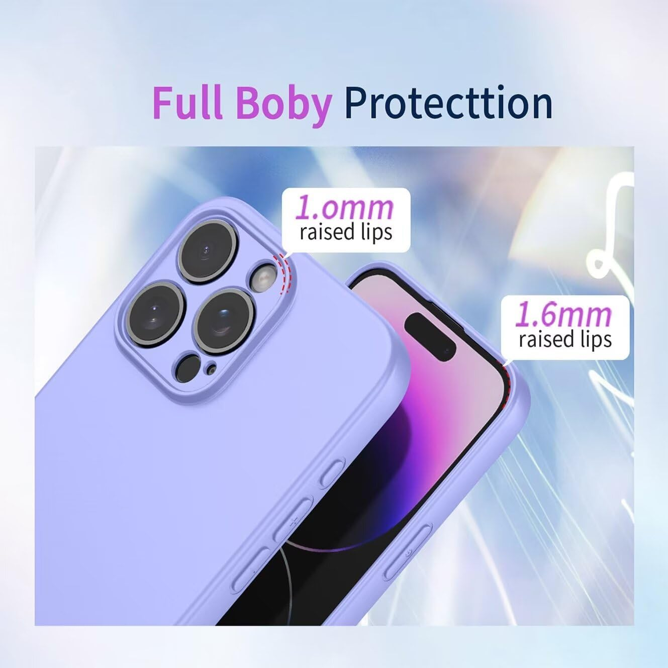 YUECXIN Silicone Case for Xiaomi 15, Ultra Thin Silky Soft Touch Full Body Liquid Silicone Mobile Phone Case, Comfortable to Hold Shockproof Protective Case Purple