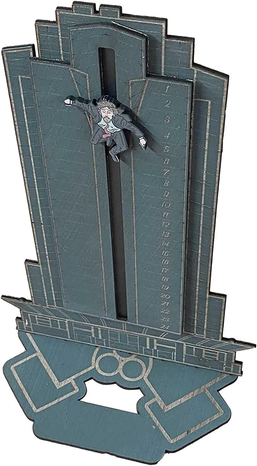 Christmas Advent Calendar, Desktop Wooden Decorations, Deadly Advent Calendar, Hans Gruber Dropped Nakatomi Plaza, Christmas Countdown Calendar (Blue) image number 3