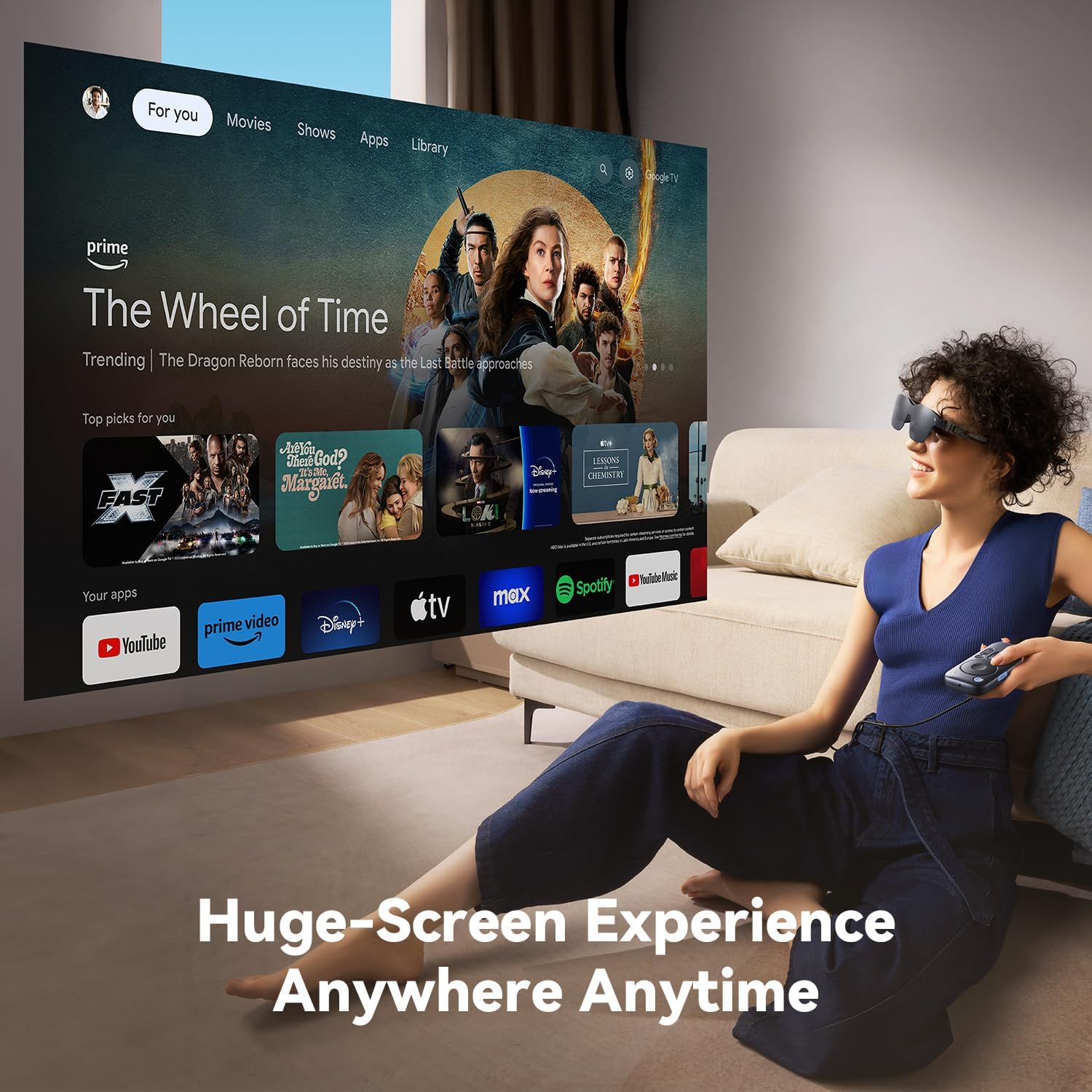 Rayneo Pocket TV - Certified Portable GTV Device, (Not for Netflix) Companion AR/XR Glasses Air 3S/Air 2S/Air 2, Wifi-Enabled Portable Smart TV, with Mutiple Tv/Movie Series image number 2