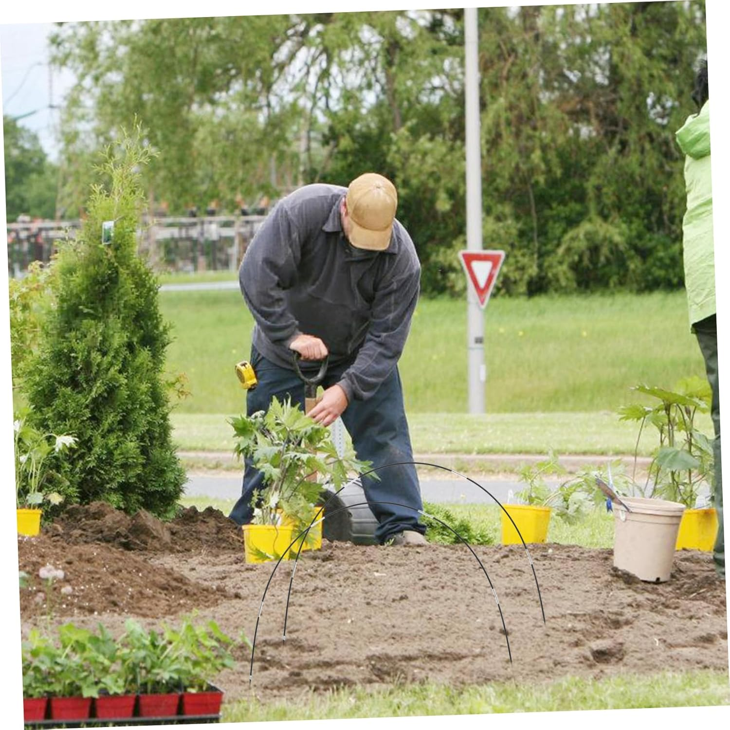 Sosoport Insect Net Bracket Garden Hoops Garden Hoops Raised Bed Protection against Snails Greenhouse Kit Netting Support Greenhouse image number 6