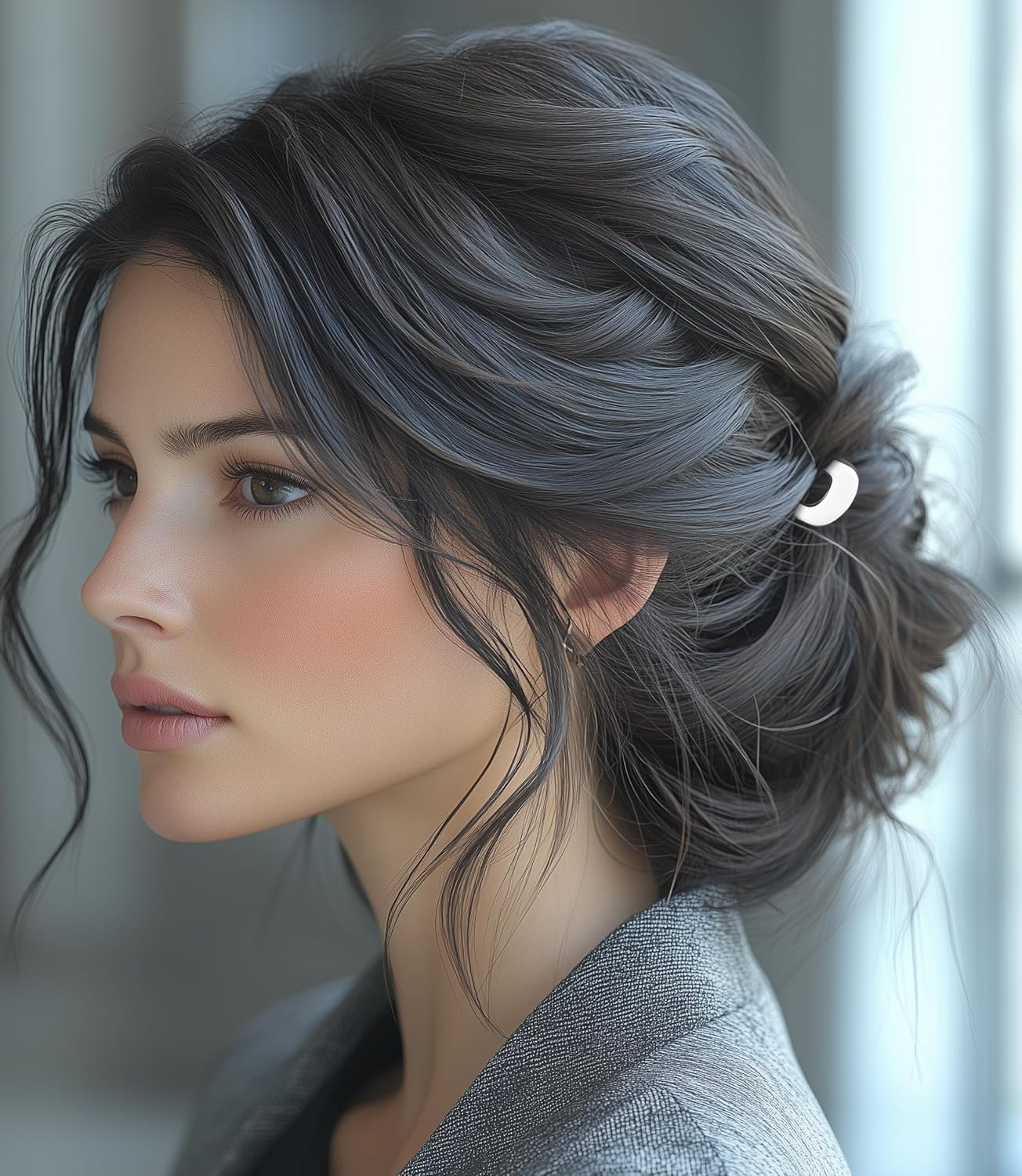 Pack of 5 French Hair Pin 10 Cm Metal French Twist Hair Pin U Shaped Hair Fork Large Hair Pin Hair Pins French Clip for Women Girls, Gold, Silver, Orange/Pink, Blue image number 5