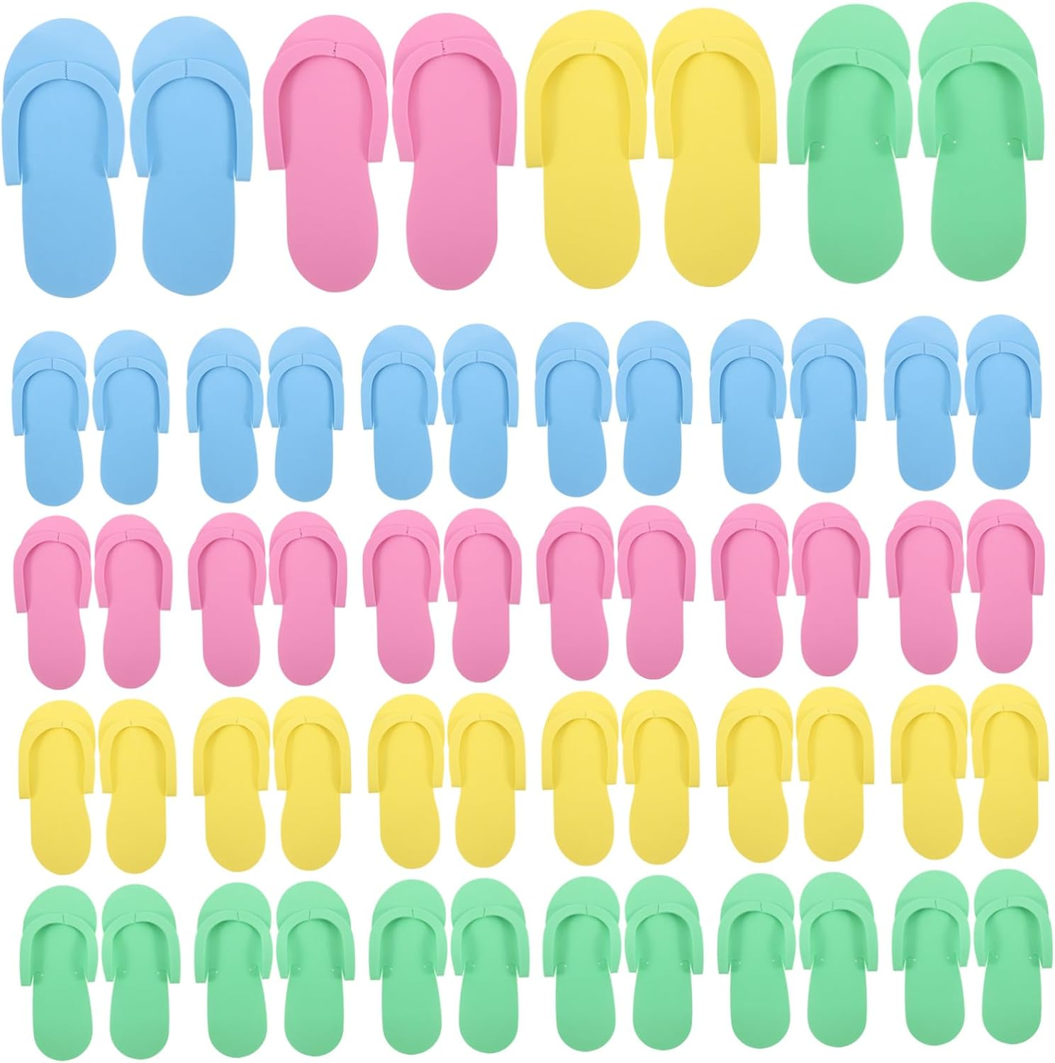 12 Pairs Foldable Disposable EVA Slippers for Women Soft Non Slip Travel Nail Salon Sandals Portable Comfortable Pool Beach image number 3