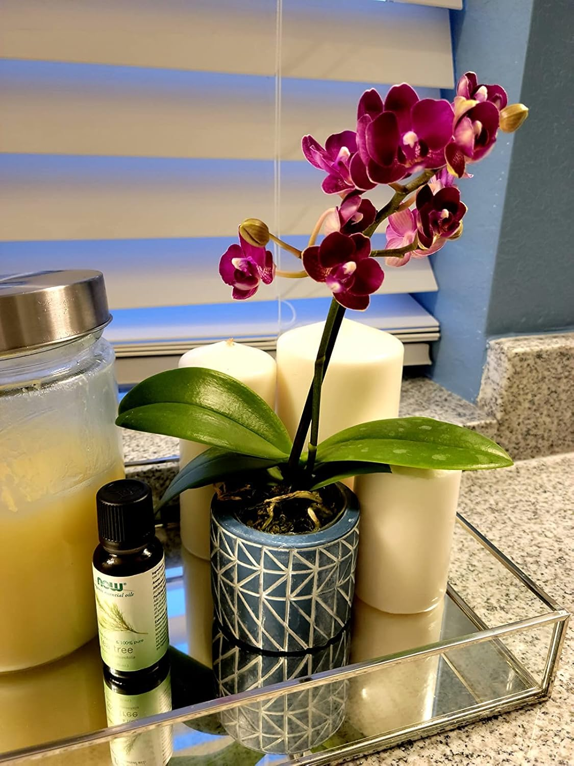 Cq Acrylic Decorative Tray,Silver Mirror Tray for Jewelry,Bathroom Vanity Tray,Jewelry Tray Storage Organizer Makeup Tray for Vanity and Dresser,Pack of 1 image number 2