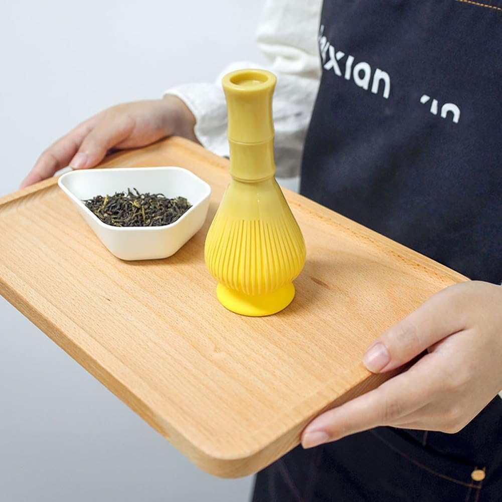 WADY Matcha Whisk, Momochi Matcha Whisk, Reusable PP Resin Matcha Whisk, Never Mould Resin Matcha Whisk Resin Matcha Whisk Traditional Japanese Chasen Matcha Stirre (Yellow) - Yellow image number 5