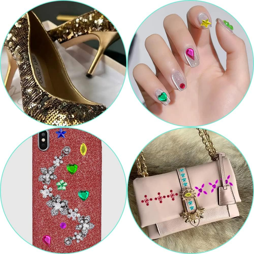 Dakuan 20000 Pcs 6MM Bulk Loose Sequins and 600 Pieces Craft Gems Jewels Acrylic Flatback Rhinestones Gemstone for DIY Crafts Jewelry Making, 6-13Mm image number 3