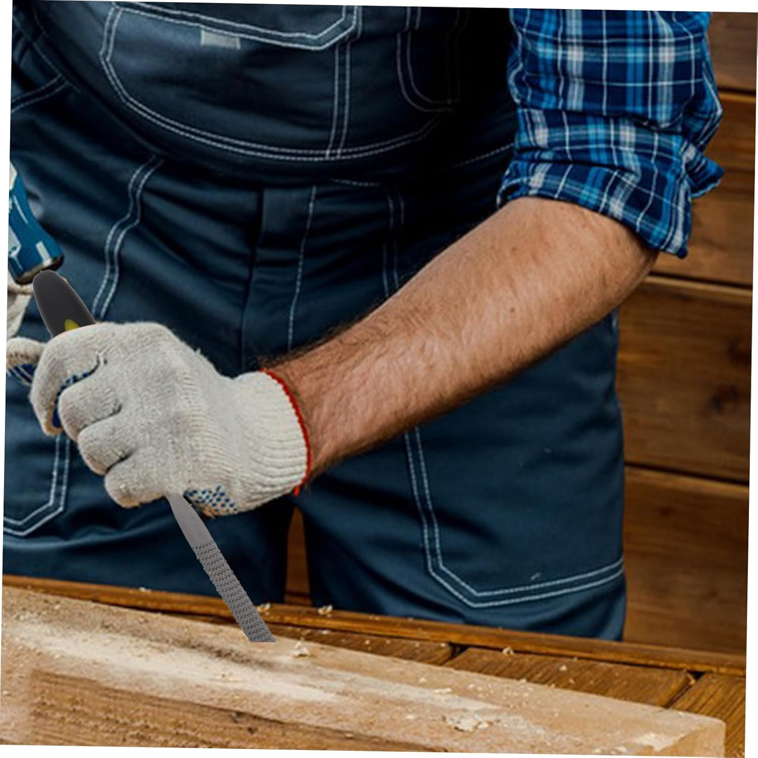 Mini Wood Rasp File Set 6Pcs 140X3Mm Wood Rasp Tool with Comfortable Grip Handles for Precision Woodworking and Crafting image number 1