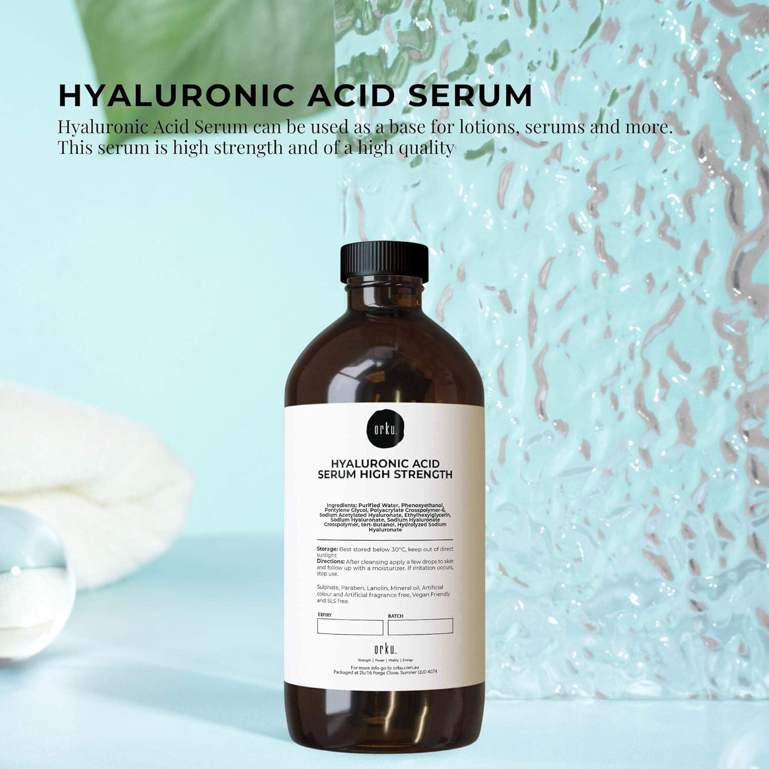 500Ml Hyaluronic Acid Serum - High Strength Bulk Cosmetic Face Skin Care image number 1
