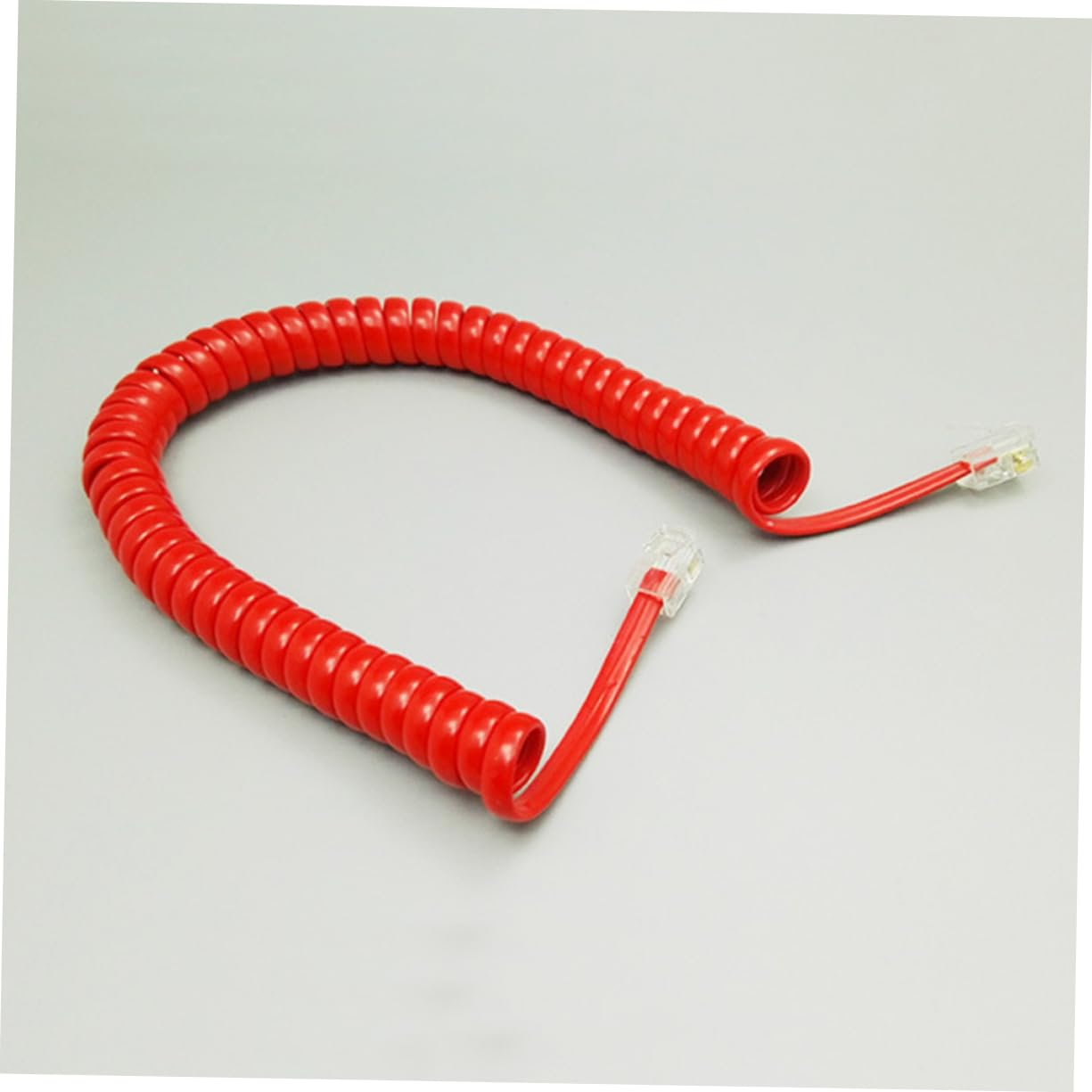 SHINEOFI 12 Pack Curly Phone Receiver Cord 2M Telephone Connection Line for Landline Phones Tangle- image number 1