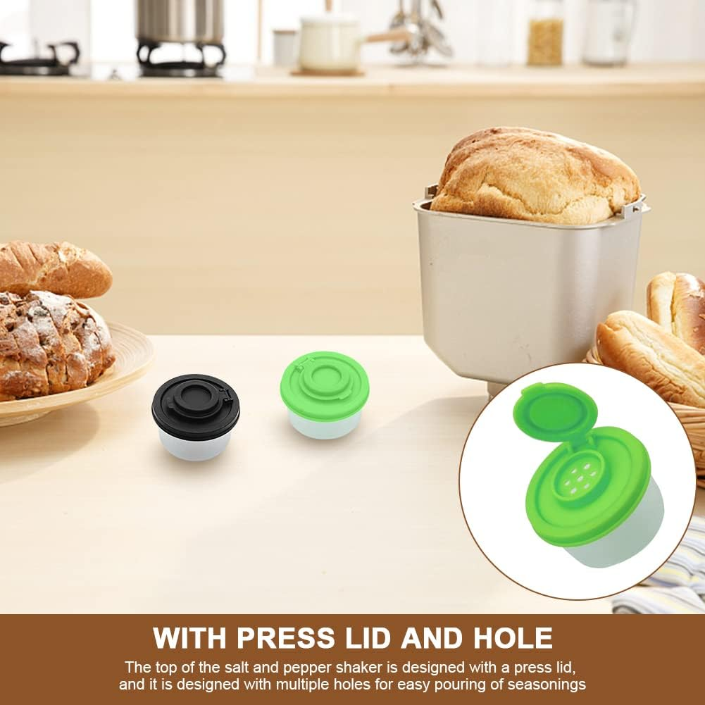 2Pcs Small Salt and Pepper Shakers Set, Mini Moisture-Proof Portable Pepper Shaker,Small Spice Bottles, for Camping Travel BBQ, Picnics, Lunch Boxes Transparent Salt Pepper Set image number 4