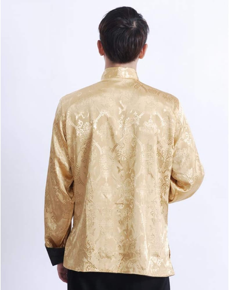 Men/Women Chinese Tang Suit Tops - Both Sides Coating Jacket Long Sleeve Martial Arts Kung Fu Shirts Chinese Tang Suit National Costumes image number 6