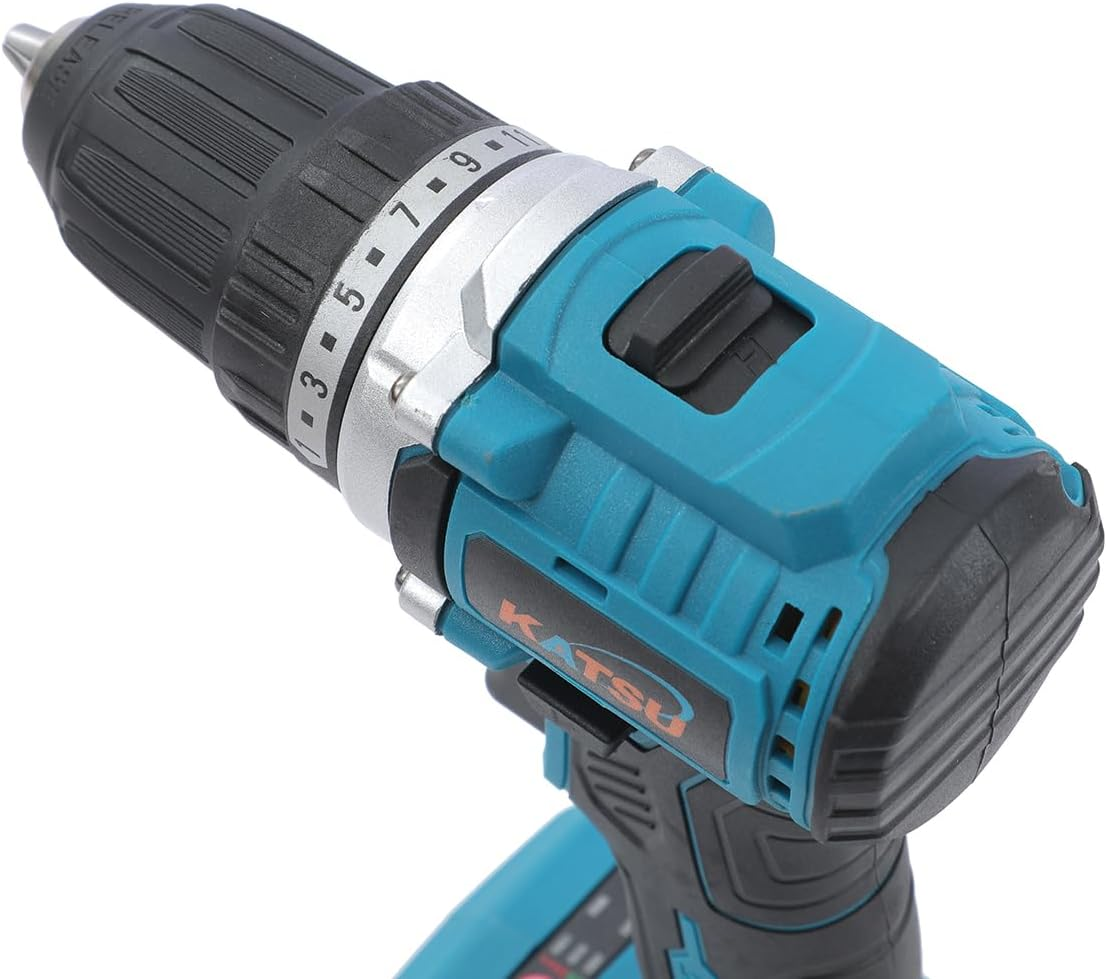 KATSU FIT-BAT 21V Brushless Cordless Drill Driver, 10Mm Keyless Chuck, 2 Gear Speed and LED Light, Ideal for Home DIY Tasks, No Battery and Charger 102360 image number 6