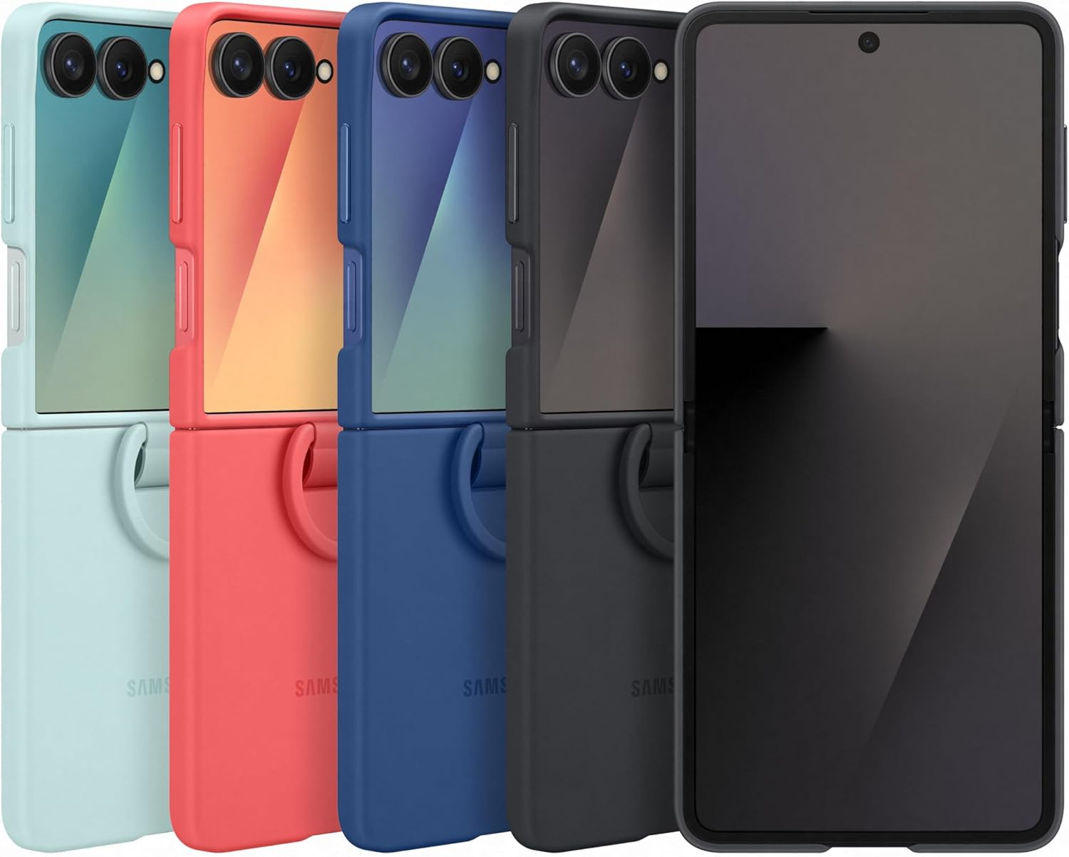 Samsung Galaxy Flip 7 Silicone Ring Case, Blue image number 1