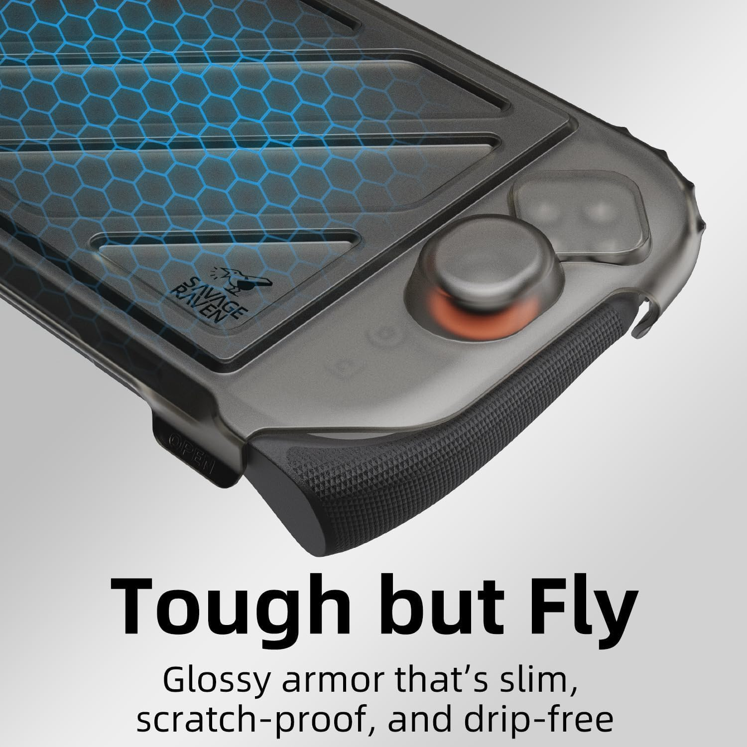 Front Cover Bundle for Nintendo Switch 2: Protective Case with Textured Grips Full Protection and Hard-Shell Front Cover Handheld Design - Smoky Black image number 5