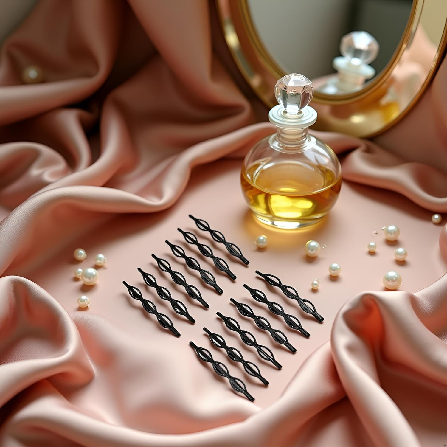 12 Pcs Vintage Hair Pins Mini Black Bobby Pins Fashion BB Clip Invisible Bangs Clip Small Bobby Pins for Women and Girls Decorative Wedding Dainty Accessories Headwear,Hair Accessories