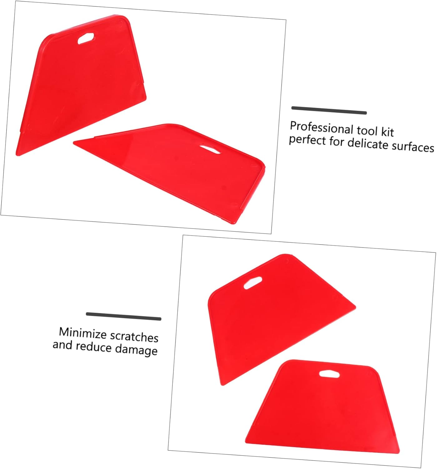 MERRYHAPY 4Pcs Car Window Tint Film Scraper Tool Set Multifunctional Film Installing Squeegees for Automotive Vinyl Wrap and Wallpaper Smoothing Professional Applicator Kit for Car Tint image number 1