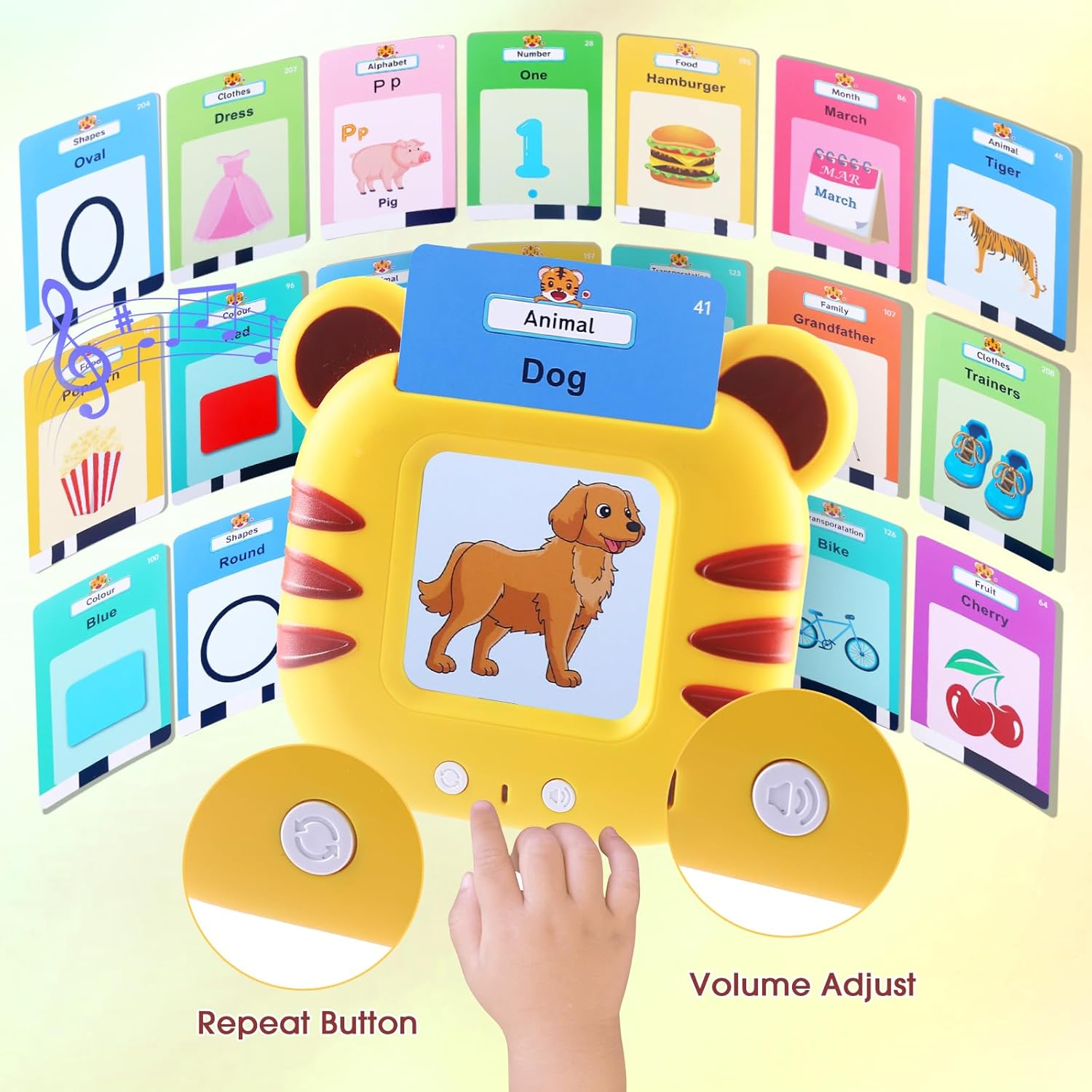 Talking Flash Cards for Toddlers Preschool Educational Learning Montessori Toy Gifts for Toddler Kids Boys Girls 2 3 4 5 Years, Autism Speech Therapy Sensory Toy Pocket Vocabulary Games with Flashcard image number 4